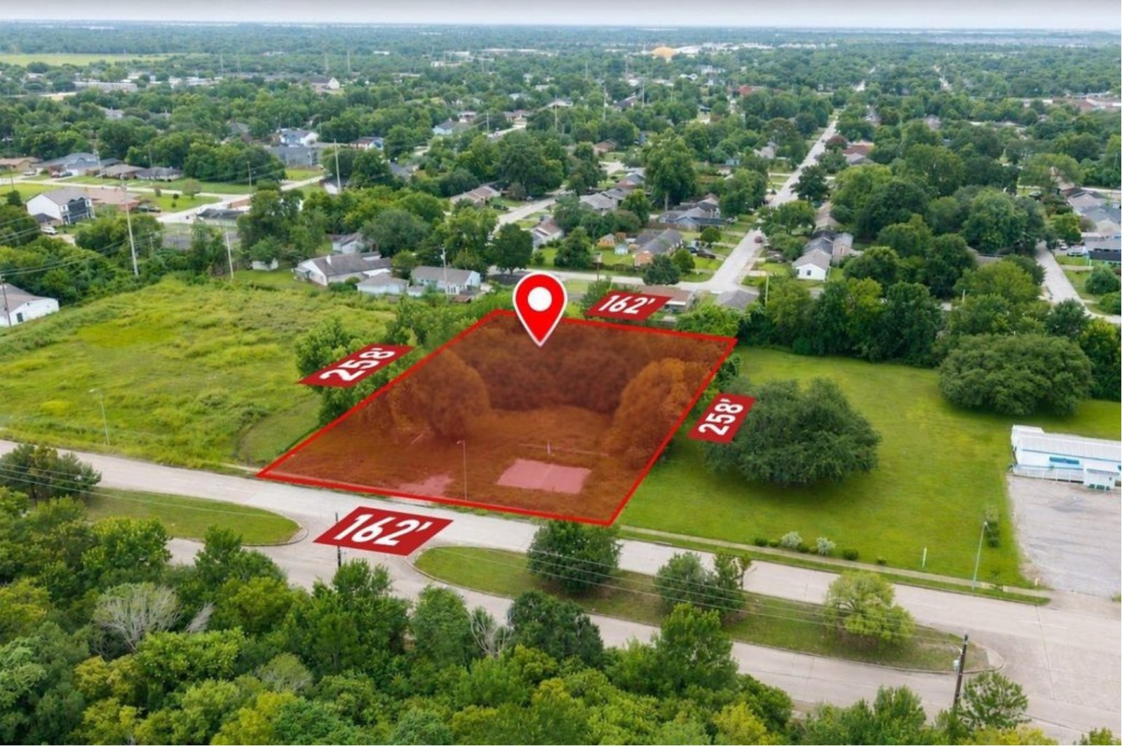 Site and lot dimensions plan for Reed Complex